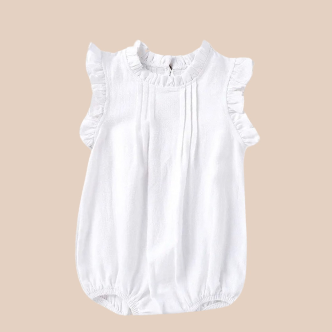 Linen baby store romper