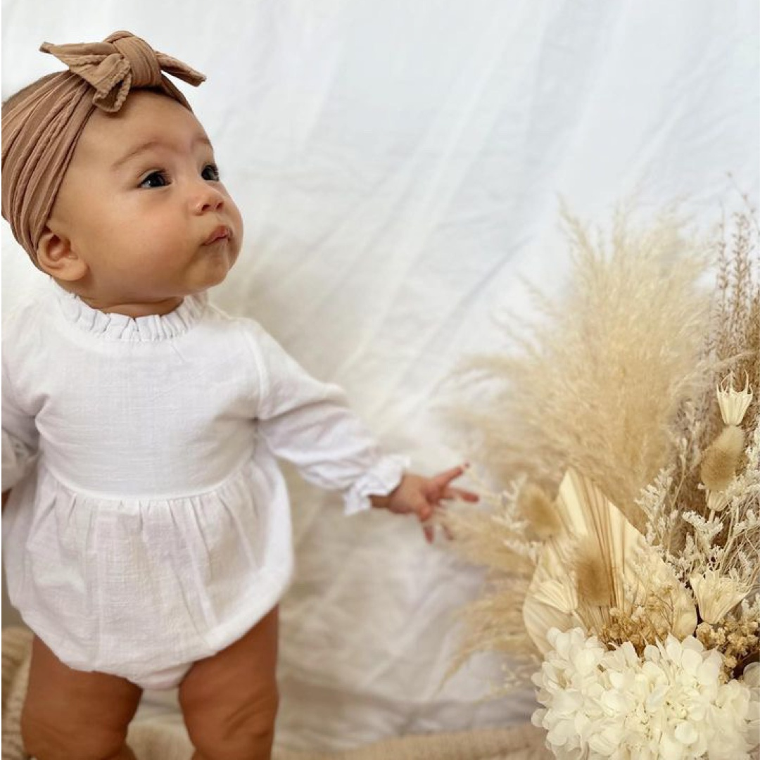 Baby girl white romper hotsell