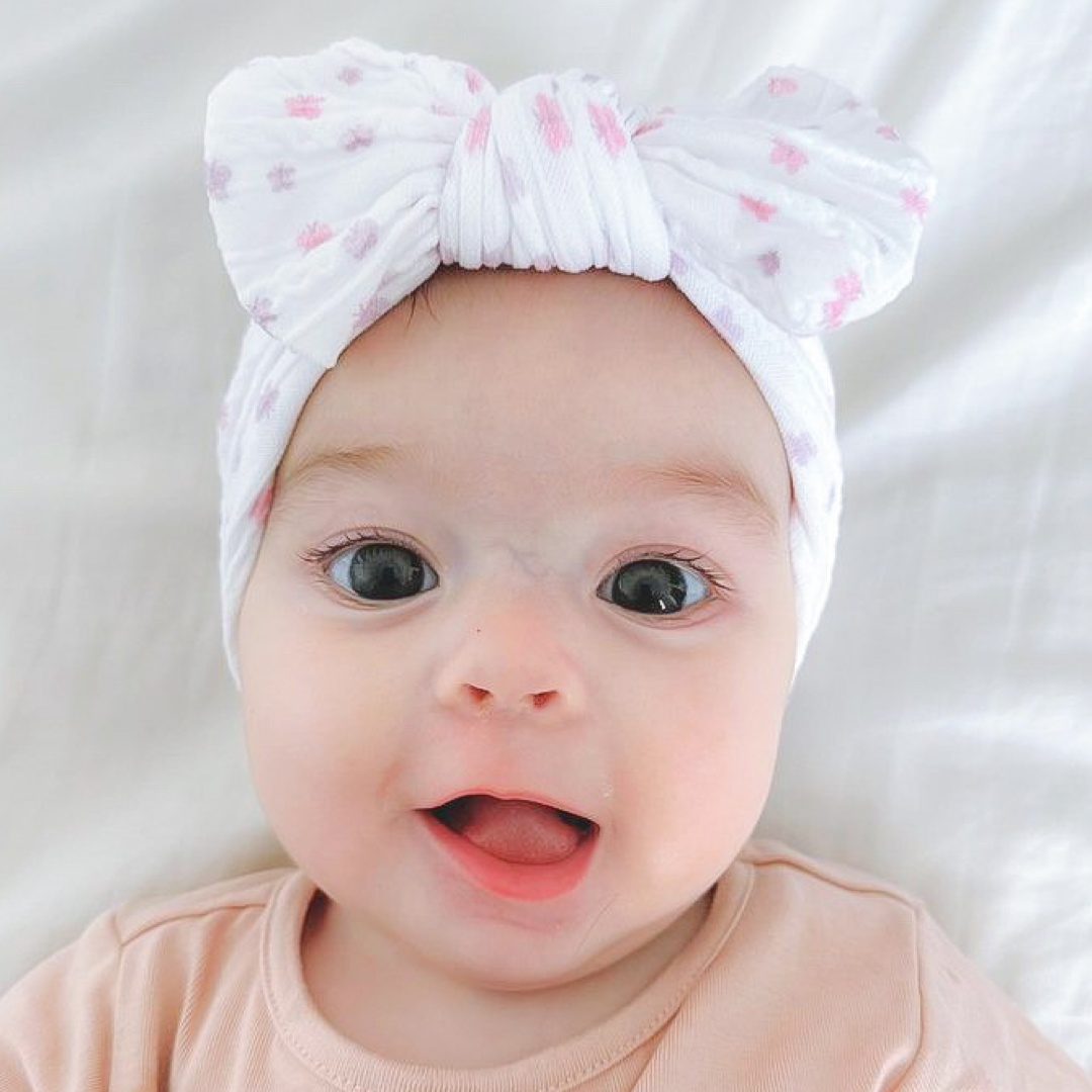 Cable Knit Baby Bow Headband | Butterfly