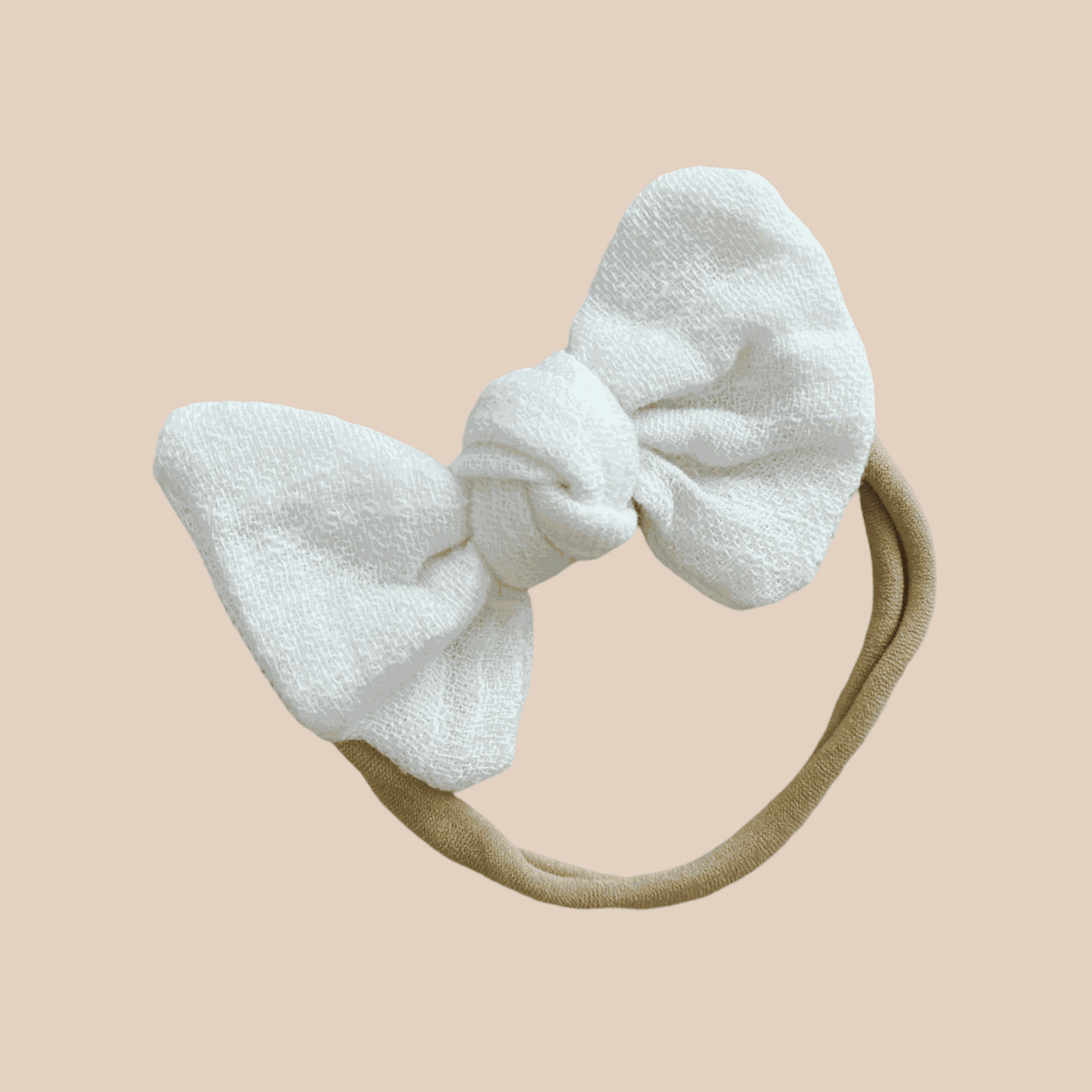 petite white baby bow. Baby girl headband. Baby bows 