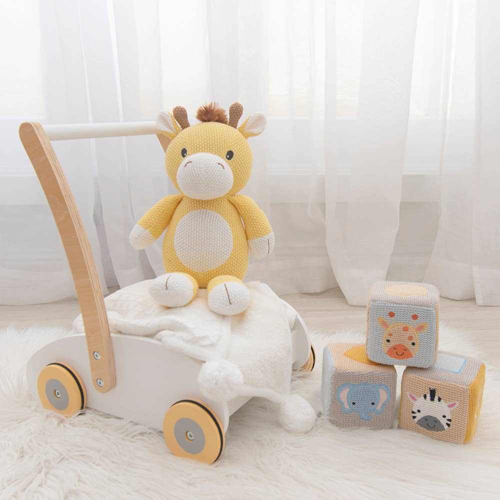 Baby boy giraffe toy. Newborn baby gift 