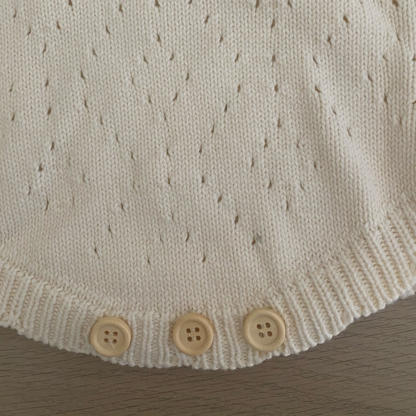 Clearance - Diamond Knit Baby Romper 18-24m | Ivory