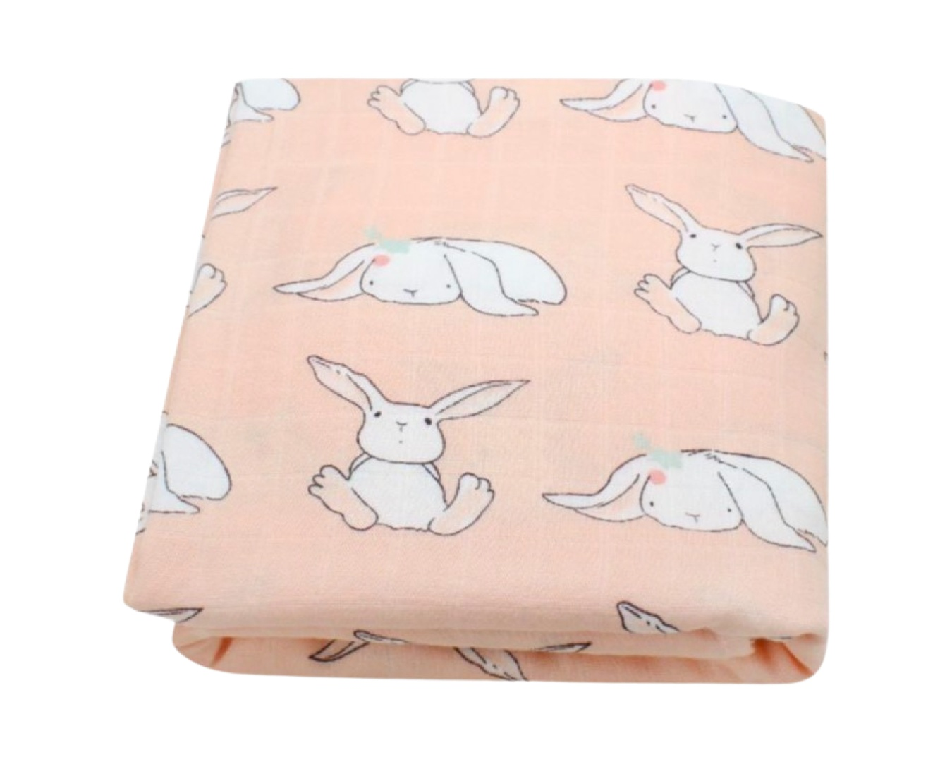 Pink Bunny Swaddle - Newborn Muslin Wrap