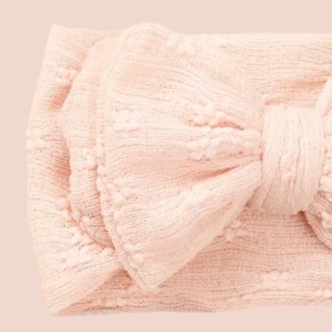 Summer Petal Baby Bow Headband | Pink