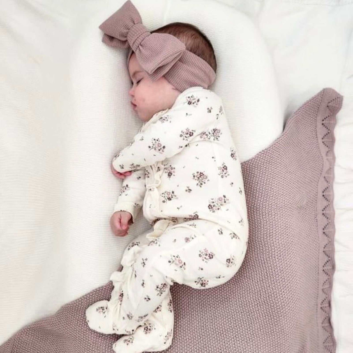 Heirloom Baby Knit Blanket | Mauve