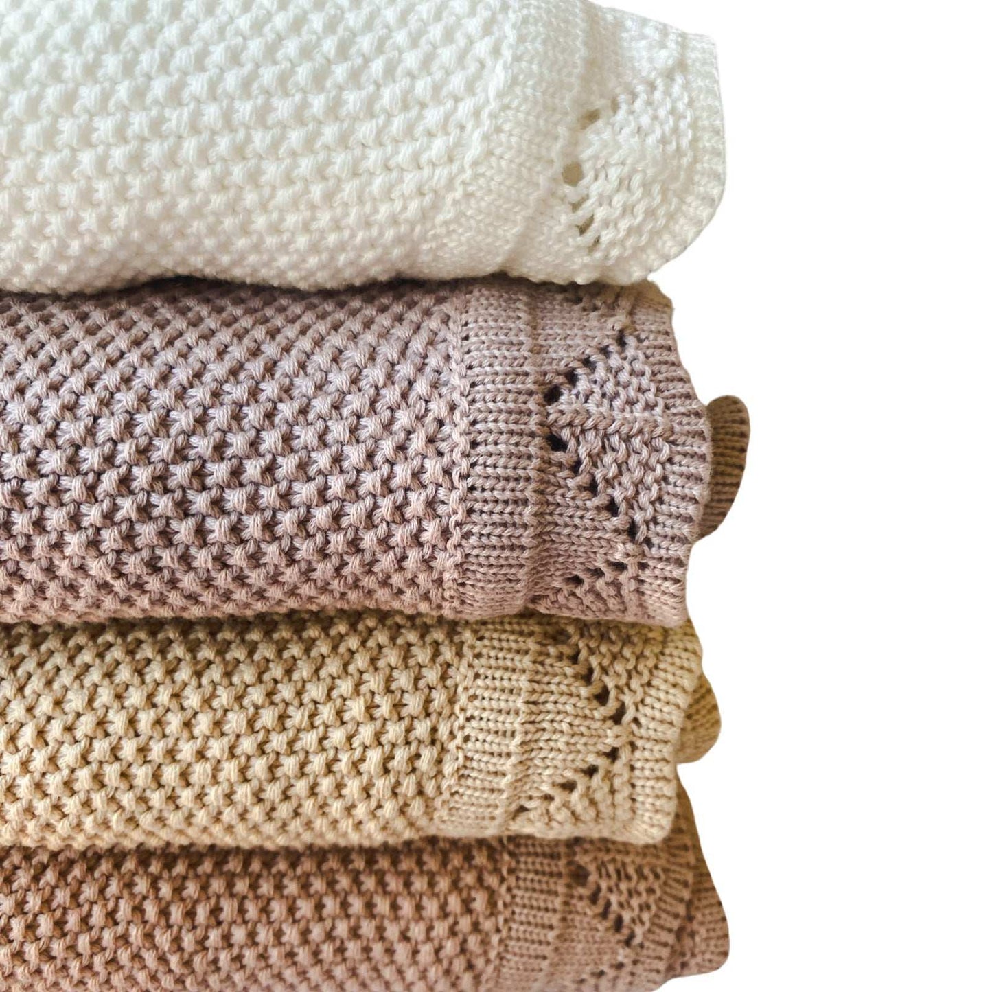 Heirloom Baby Knit Blanket | White
