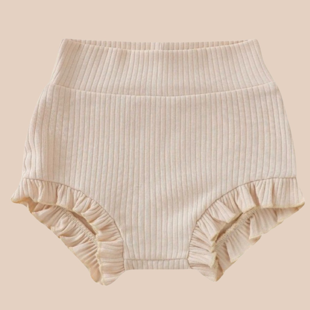 Frill Baby Bloomers and Headband | Cream