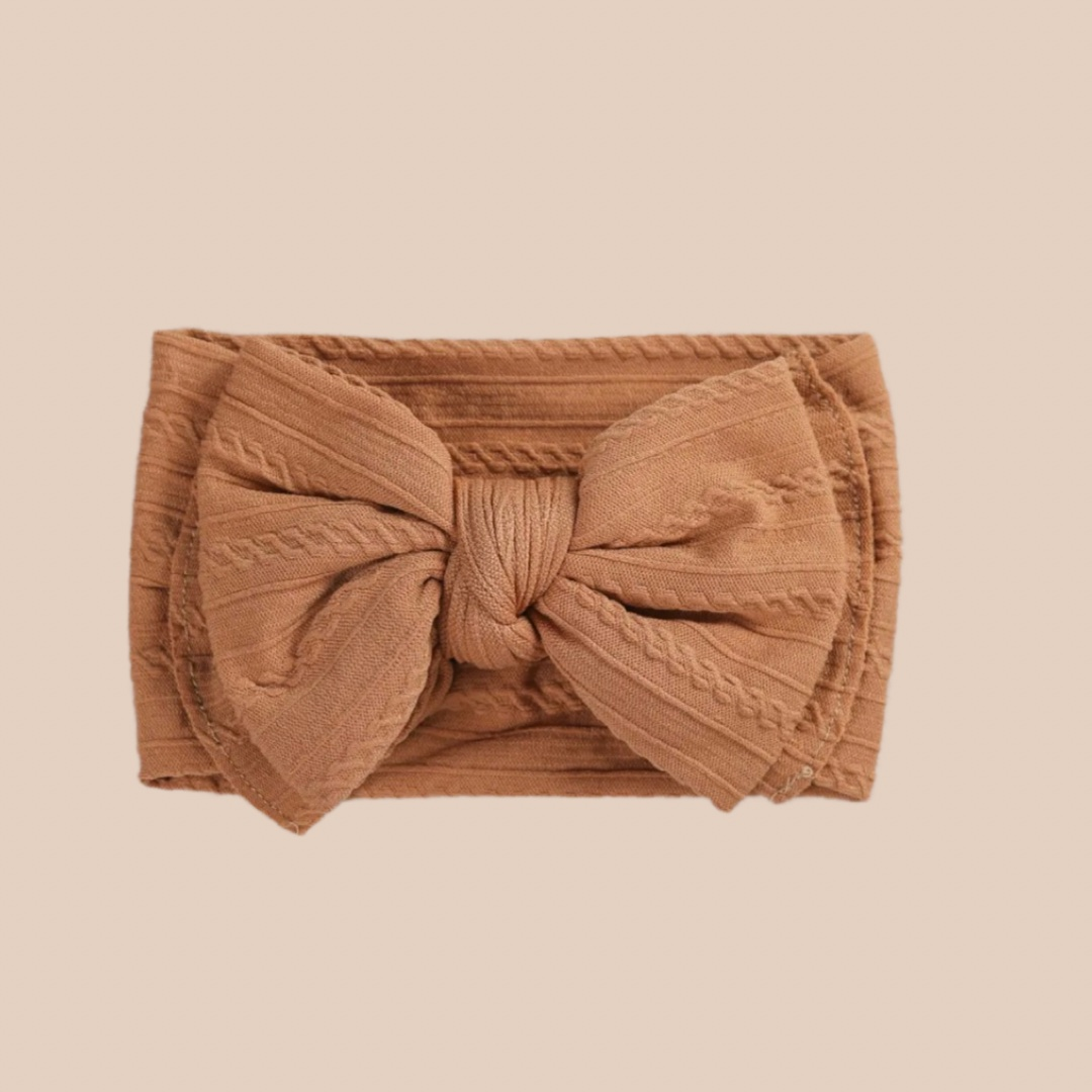 Rust Baby Bow Headband. Large Bow. Big baby bow. Baby headband