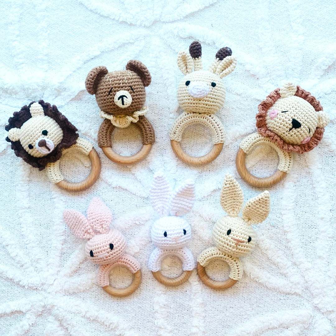 Crochet Baby Rattles. Baby Shower Gift Idea. Crochet Rattle
