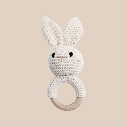 Crochet Bunny rattle. Baby rattle. Baby toy