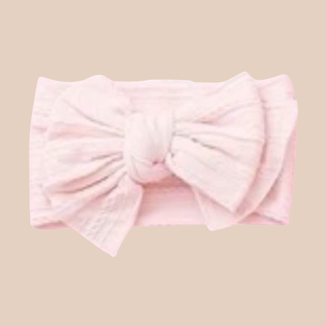 Pink baby bow headband. Newborn bow headband. Large bow headband. Big bow headband