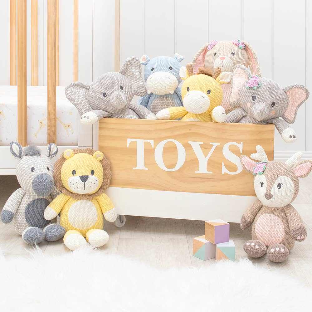 Newborn baby knit toy. Baby rattle 