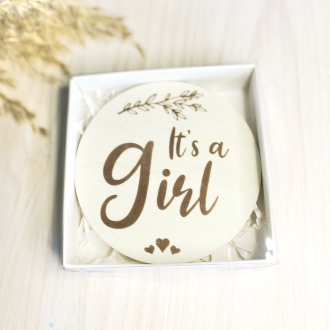 It's a Girl - Baby Announcement Disc