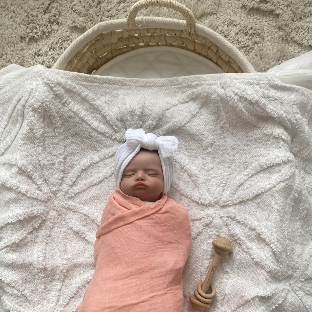 Coral Muslin Wrap | Newborn Baby Swaddle