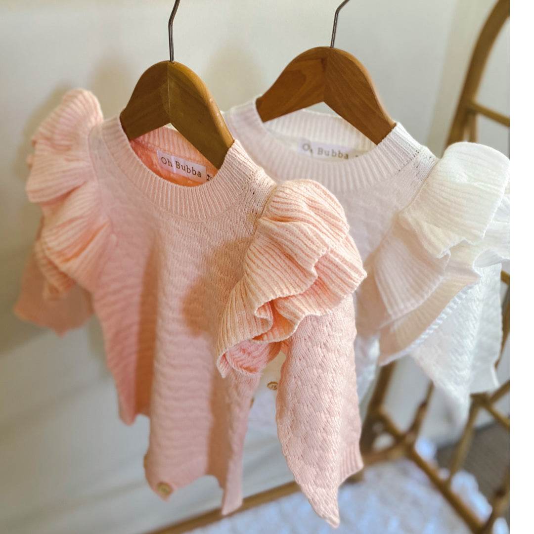 Baby girl knit romper. Baby girl clothing. Baby romper 