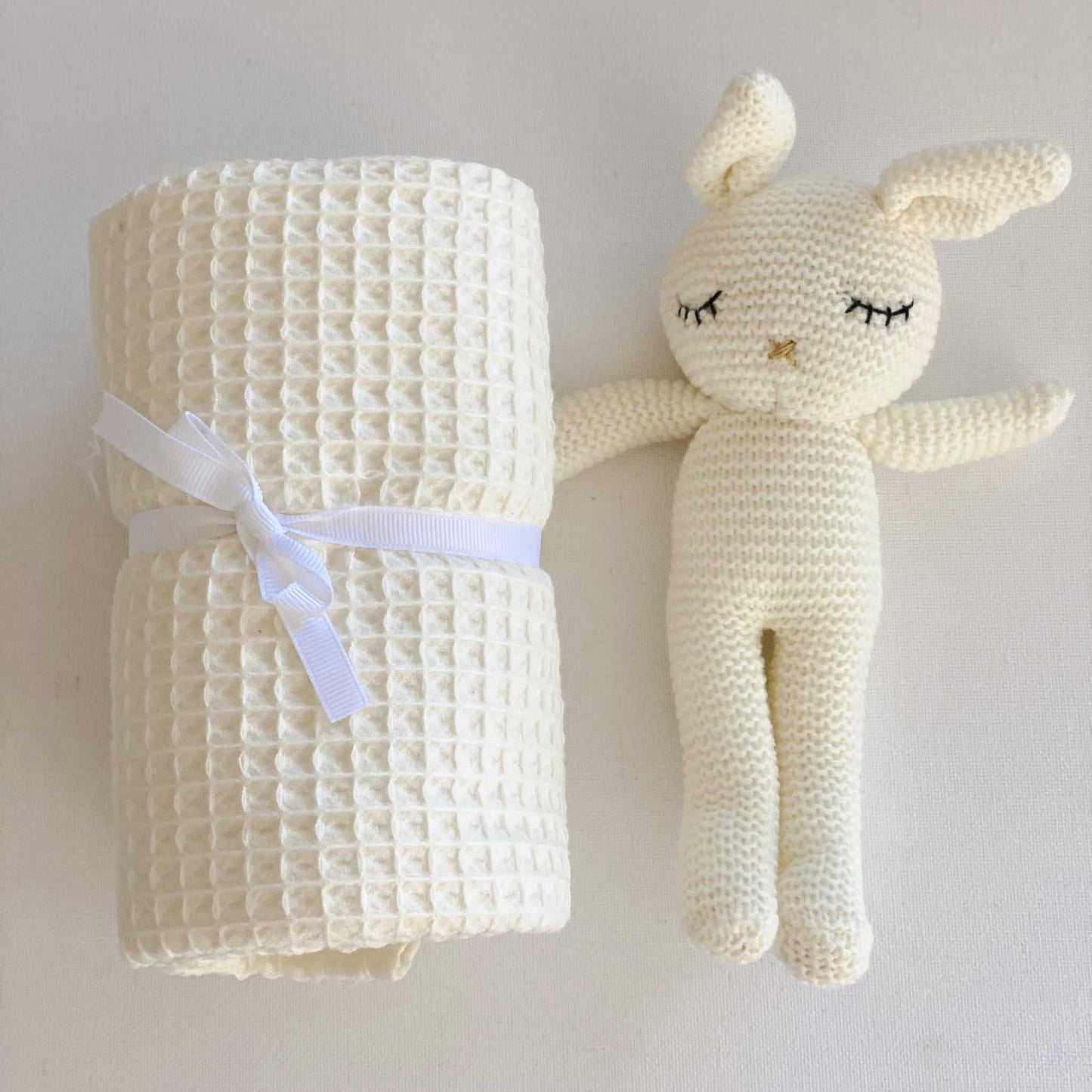 Crochet Bunny Hello World Baby Gift Set