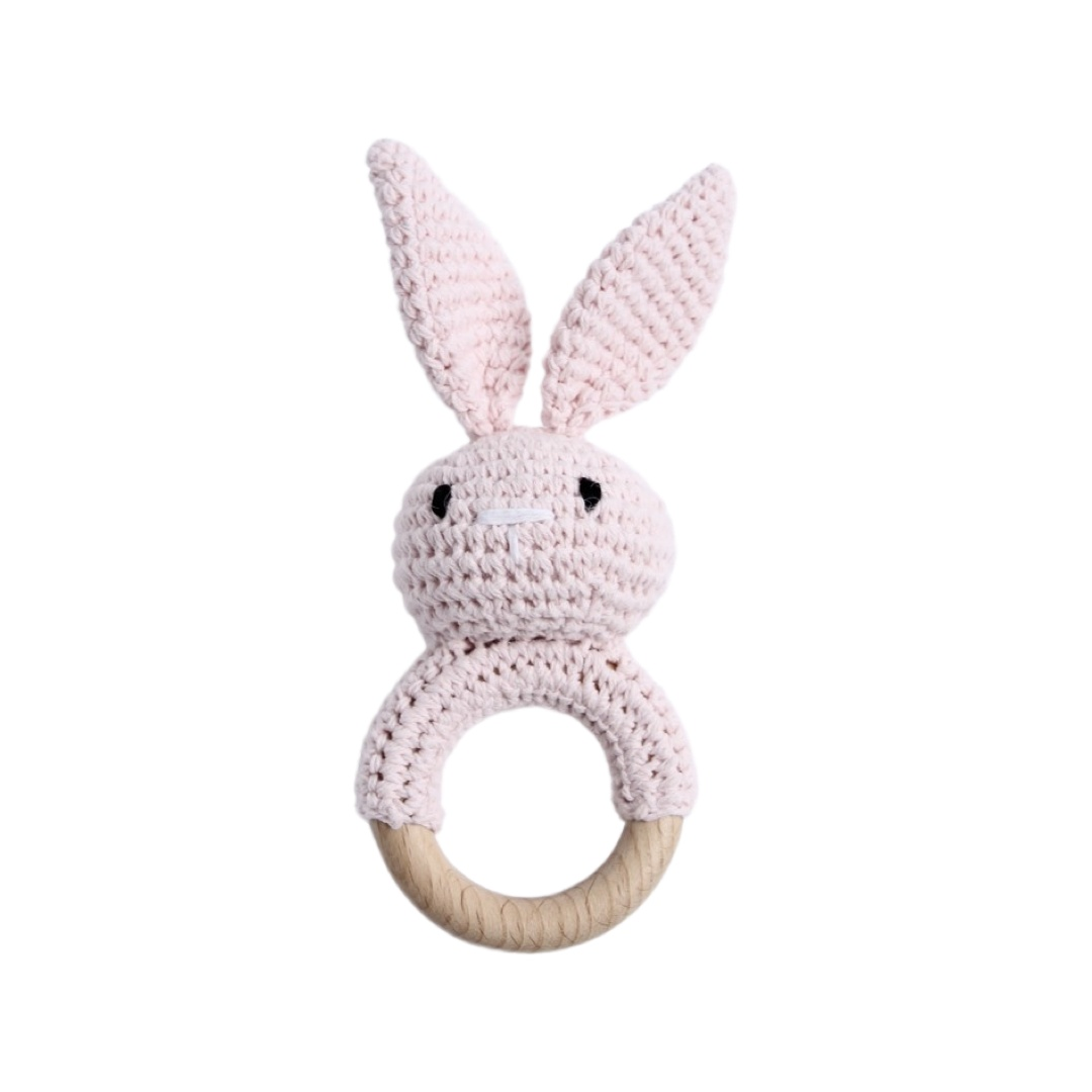 Crochet Bunny Rattle | Pink